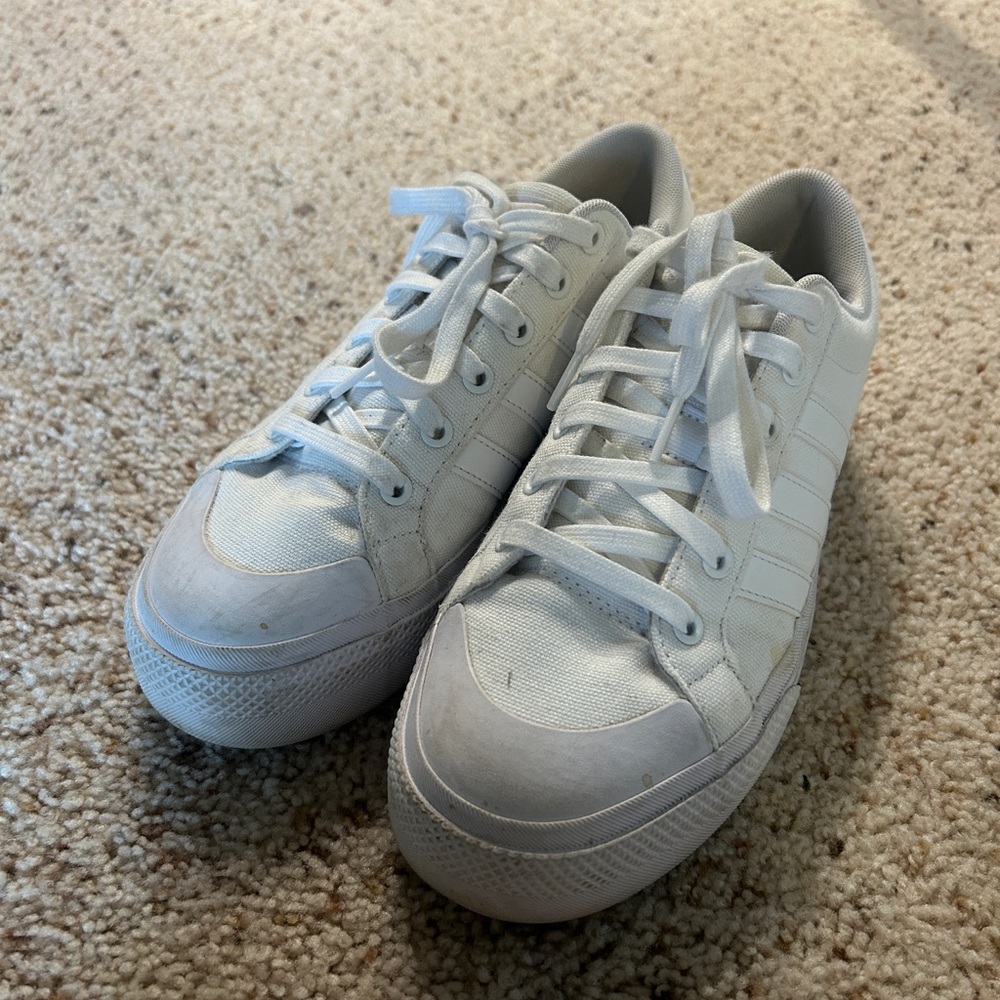 Adidas White Platform Sneakers